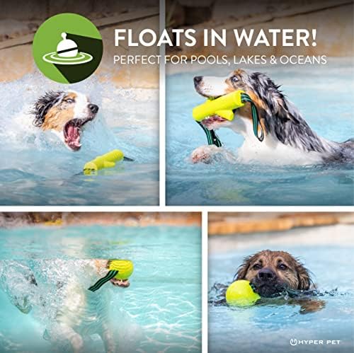 Hyper Pet Grab Tabs EVA Fetch Stick and Fetch Ball with Nylon Tabs Fetching Dog Toys That Floats in Water Combo Pack