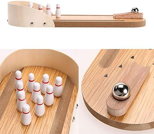 Litewoo Bird Training Toy Mini Bowling Wooden Parrot Desktop Intelligence Training Game for Parakeet Cockatiel Conure Lovebird Budgie Finch Cockatoo African Grey