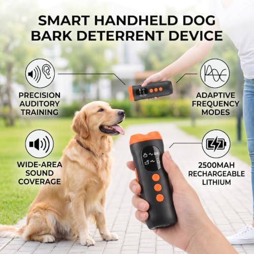 Haofy Ultrasonic Anti Bark Device Handheld, 3 Head Transmitter