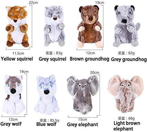 Pet Toys, Dog Squeaky Toys Interactive Toys for Chewers Durable Plush Dog Toys for Small Medium Large Dogs (Grey Squirrel)