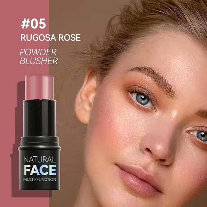 3 Pcs Face Contour Sticks Set, Shades with Highlighter & Blush Sculpted Complexion Wand Contour Long Lasting Natural Buildable Highlighters (01, 05, 06)