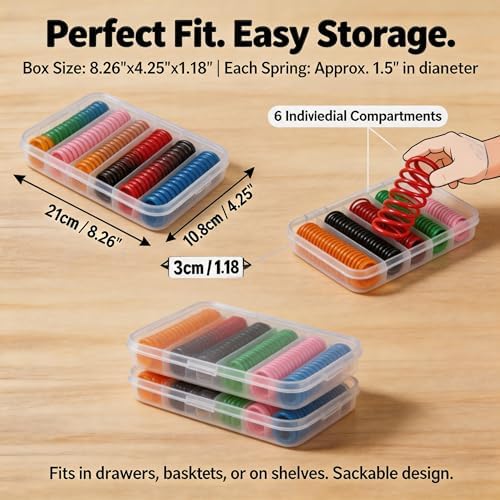 120 Pcs Cat Springs for Cats in 2 Storage Boxes for Interactive Play
