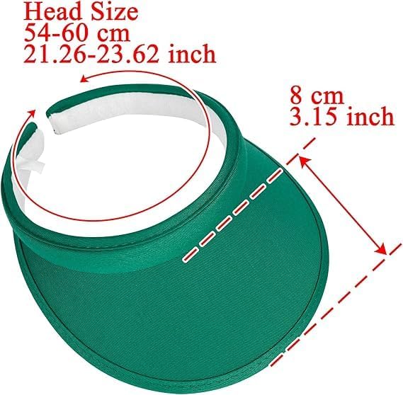 4 Pack Sun Visor Hats Women Men Clip on Cotton Wide Brim Visors Hat Outdoor Sports Golf Beach Travel Tennis Caps