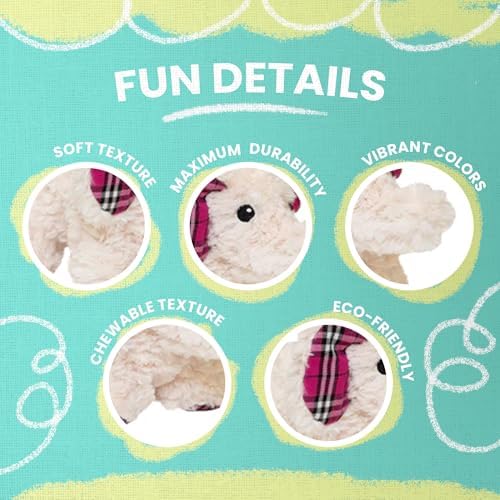 Snugarooz Ella The Elephant Plush Dog Toy with Repair Patch – Soft, Squeaky & Durable – Made from Recycled Materials – Perfect for Play & Cuddles