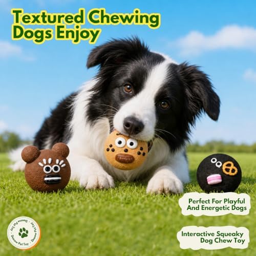 Soft Latex Squeaky Dog Toys for Enrichment, Puppy Chew Toy for Teething-3''