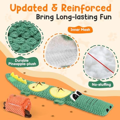 2-Pack Aggressive Chewer Toy, Squeaker & Puzzle, No Stuffing