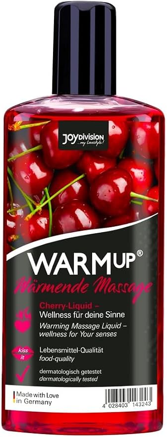 Joydivision Warm Up Flavored Massage Oil, Cherry, 5.07 Ounce