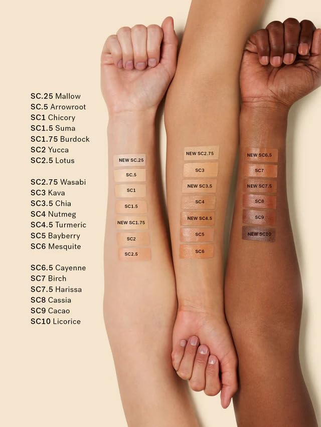 ILIA - True Skin Serum Concealer | Non-Comedogenic, Cruelty-Free, Vegan, Safe For Sensitive Skin, Reduces Appearance of Dark Circles + Blemishes (Birch SC7, 0.16 oz | 5 ml)