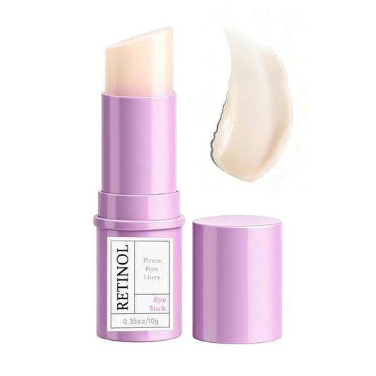Retinol Eye Stick with Hyaluronic Acid & Collagen - Under Eye Cream for Dark Circles, Puffiness and Wrinkles, Anti-Aging Formula to Reduces Fine Lines, Portable & Gentle Formula, 0.35oz