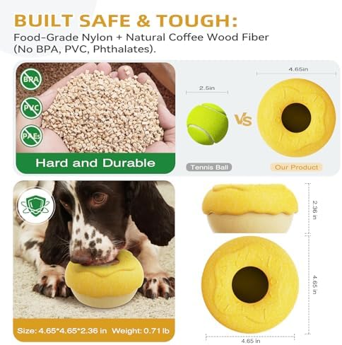 Durable Frozen Dog Chew Toy for Aggressive Chewers,Interactive Treat Dispensing Toy for Crate Training & Mood Calming, Simple & Convenient to Clean,for Medium & Large Breed Dogs