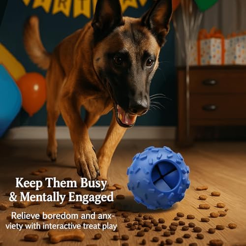 Interactive Dog Chew Toy for Small – Durable Treat Dispensing Puzzle Toy, Tough Enrichment Toy for Aggressive Chewers, Teeth Cleaning & Mental Stimulation Training Toy, Perfect for Boredom Relief