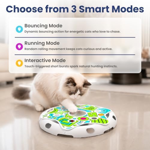 PAWSPIK Spin & Chase Interactive Smart Cat Toy