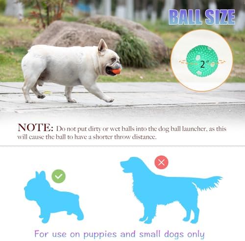 Dog Toy Balls for Small Dogs & Puppies, Chew & Chase Interactive 2” Soft Latex Balls, Durable Dogs Play Balls for Indoor/Outdoor (9 Pcs)