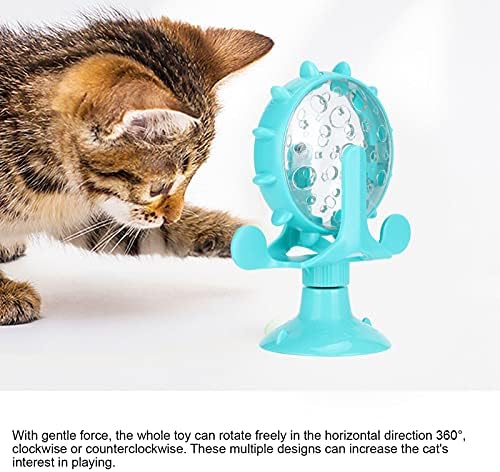 GLOGLOW Interactive Feeder – Adjustable Treat Dispensing Cat Toy, Slow Feeder for Digestion, BPA-Free Plastic, Lightweight & Dishwasher Safe, Blue