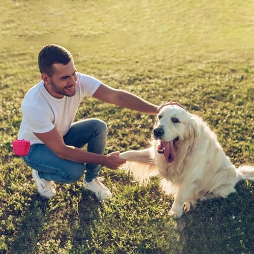 AUDWUD Silicone Dog Treat Pouch with Clicker Magnetic Closure Secure Clip