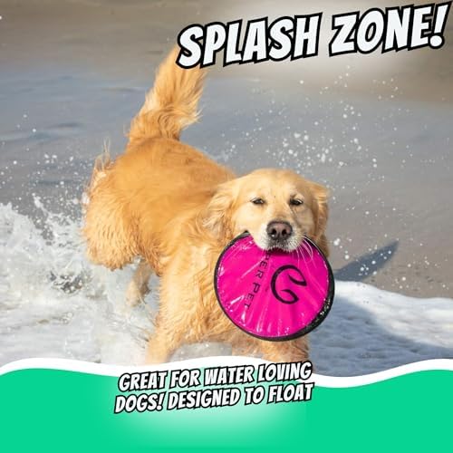 Hyper Pet Flippy Flopper Flying Disc Soft Dog Toy 9 Inch, Floats, 2 Pack