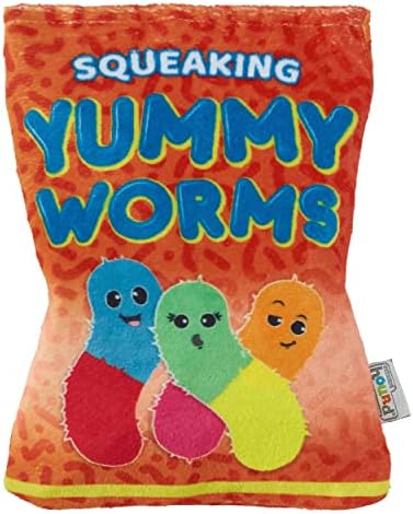 Outward Hound Snack Bag Yummy Worms Puzzle Squeaky Dog Toys
