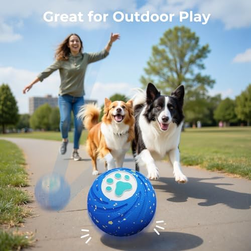 Lovkid Smart Interactive Dog Ball - Automatic Moving and Bouncing Pet Toy