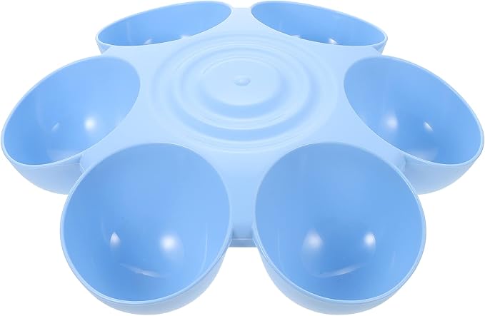 Ipetboom Puppy Litter Bowl Cat Bowls Dog Food Water Bowls Flower Shaped 6 Bowls Pet Feeding Dish Multiple Cat Feeder Dog Treats Dispenser for Puppy Kitten Blue Feeding Station