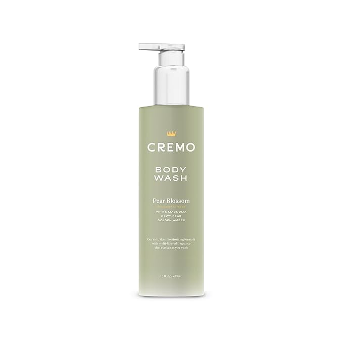 Cremo Pear Blossom Skin Moisturizing Body Wash for Women, Notes of Delicate Petals of Pear Blossoms, 16 Fl Oz