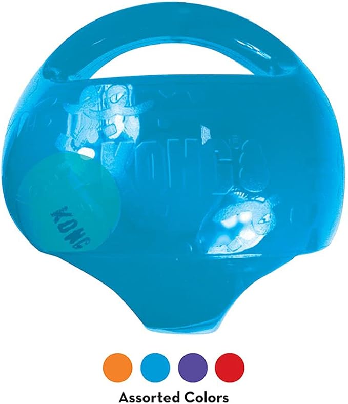 KONG Jumbler Ball, Interactive Fetch Toy, for Medium/Large Dogs, Assorted | Interactive Fetch Toy with a Tennis Ball Inside, Great for Engaging Dog & Puppy Playtime, Color May Vary