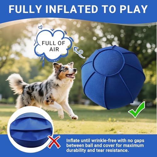 Herding Ball Toy for Dogs and Horses, Bright Blue, L