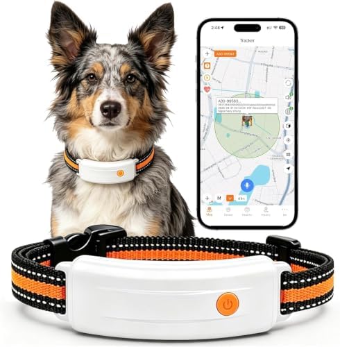 Wireless Dog Fence & GPS Dog Collar with Heart Rate & Breath Count for Weights 15–65 lbs Dogs, Keep Your Dog Safely Contained Outdoors with App, Waterproof Collar Suitable for Dogs Neck Sizes 10–18"