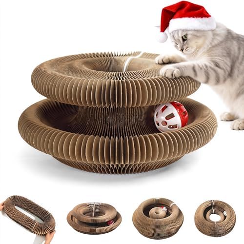 Magic Organ Cat Toy Foldable Cardboard Cat Scratcher, 1 Pack