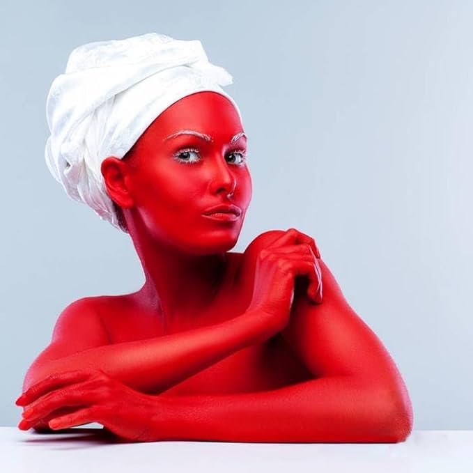 Go Ho Liquid Red Face Body Paint(2.1 oz),Red Makeup Water Based Face Paint and Body Paint for Airbrush Makeup Special FX, Cosplay, and Halloween Make up