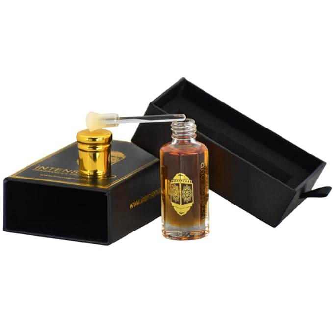 INTENSE OUD Jasmin Arabian Perfume Oil for Men & Women, Long Lasting Alcohol-Free Concentrated Fragrance, 12ml (0.40 oz) in Black Gift Box, White Jasmine & Vanilla Notes
