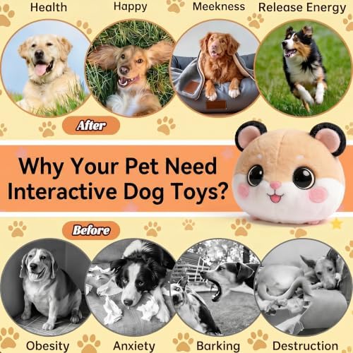 Interactive Dog Toys for Small Medium Large Dogs to Keep Them Busy(Hamster)