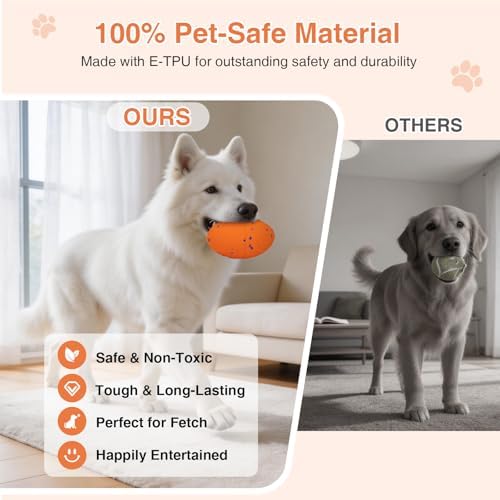 Interactive Dog Toys Ball Automatic Active Rolling Ball for All Dog(Vorange