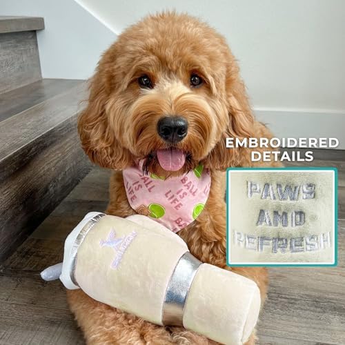 Haute Diggity Dog Snuggly Cup Plush Dog Toy Tumbler Parody Stuffed Chew Toy