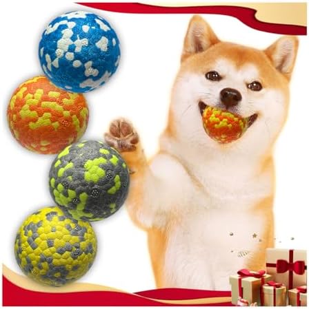 Mankoda Dog Balls, 2.5" Indestructible Tennis Balls for Aggressive Chewers