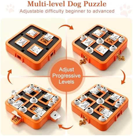 Aluckmao Dog Puzzle Toy Large - Adjustable Levels Food Treat Feeder Game