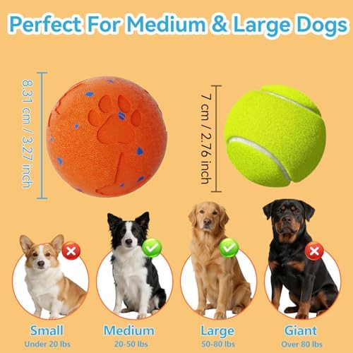 Interactive Dog Toy Ball, Smart Automatic Moving Dog Toy for Medium Large