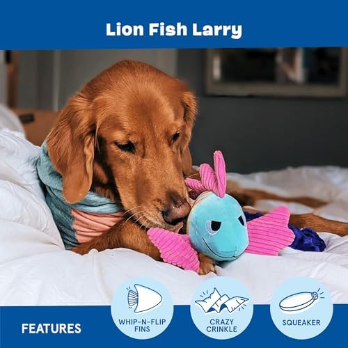 BarkBox Lion Fish Larry Dog Toy - for Medium to Large Dogs