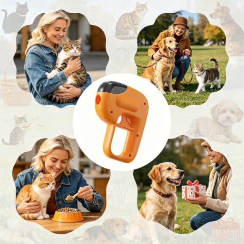 Cat Treat Launcher with Detachable Feeder, Interactive Kitten Treat Shooter