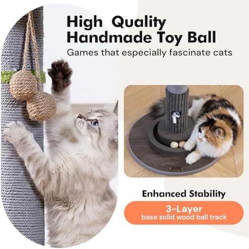 Woochpet 35"Cat Scratching Posts,Interactive Cat Toys For Indoor Large Cats