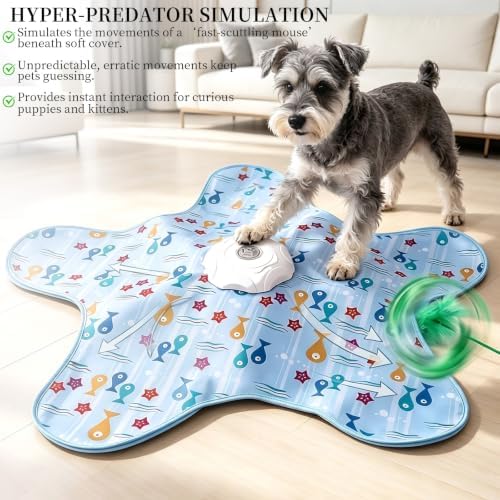 Hunting Fun Teasing Dog Toy, Automatic Dog Chase Toy Motorized line Blanket