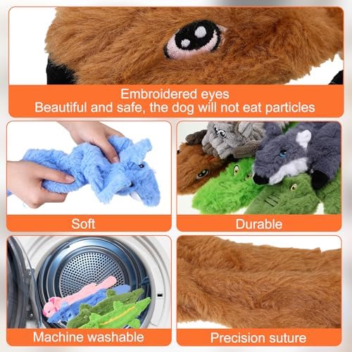 Outus 20 Pcs No Stuffing Dog Squeaky Toys Bulk, Cozy
