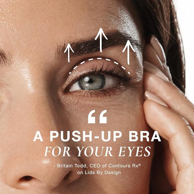 Contours Rx Lids by Design - Non-Surgical & Transparent Eyelid Lift Strips - for a More Youthful-Looking Appearance, Lid Lifting Treatment, Eyelid Tape for Hooded Eyes (7mm)160ct