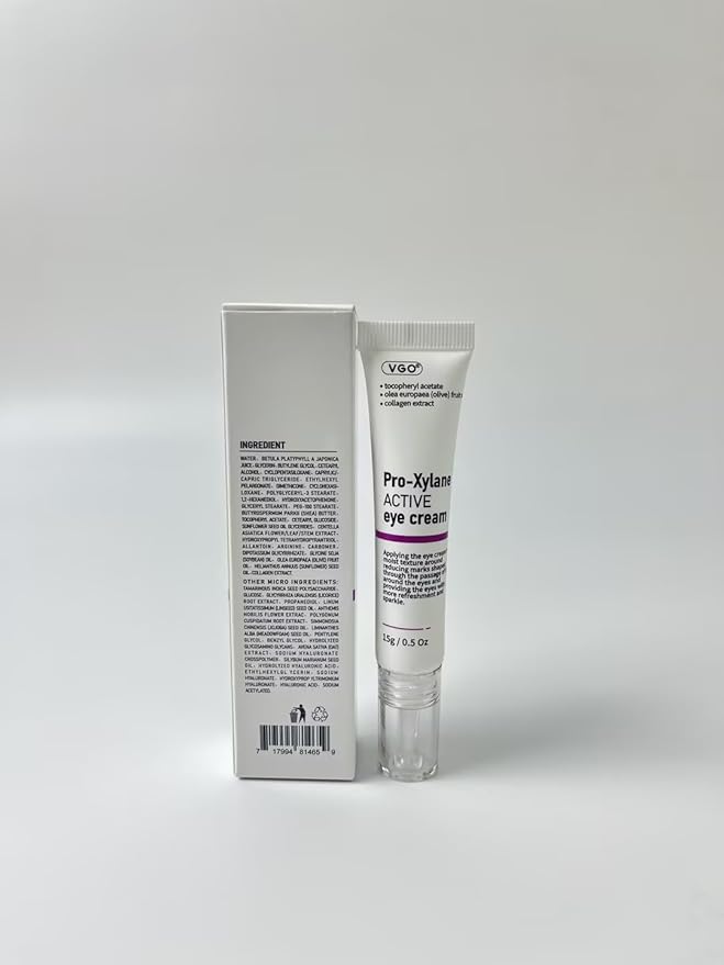 VGO Eye Cream 2% Pro-Xylane Eye Repair Cream for Dark Circles & Puffiness Under Eyes, Pro Xylane + 6D Hyaluronic Acid to Firm Skin, Reduce Wrinkles, Fine Lines, 15g/0.5 Oz
