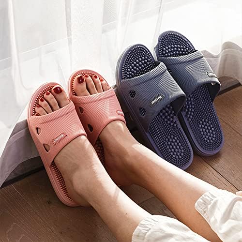 Acupressure Massage Slippers for Plantar Fasciitis for Women Acupuncture Slippers Arthritis Neuropathy Pain Relief Non-Slip Massage Sandals Women Stress Relief Gifts for Bath (Men 8.5-9.5, Dark Gray)