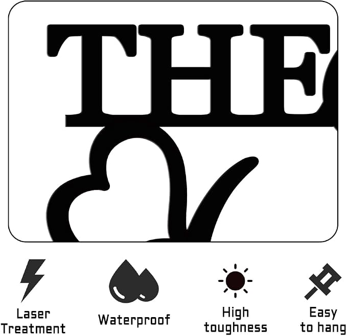 XORT The Secret Ingredient is Love Metal Wall Art Sign, Farmhouse Dining Room Kitchen Wall Decor Housewarming Gift Counter Pantry Sign (Black -16 x 8 inch)