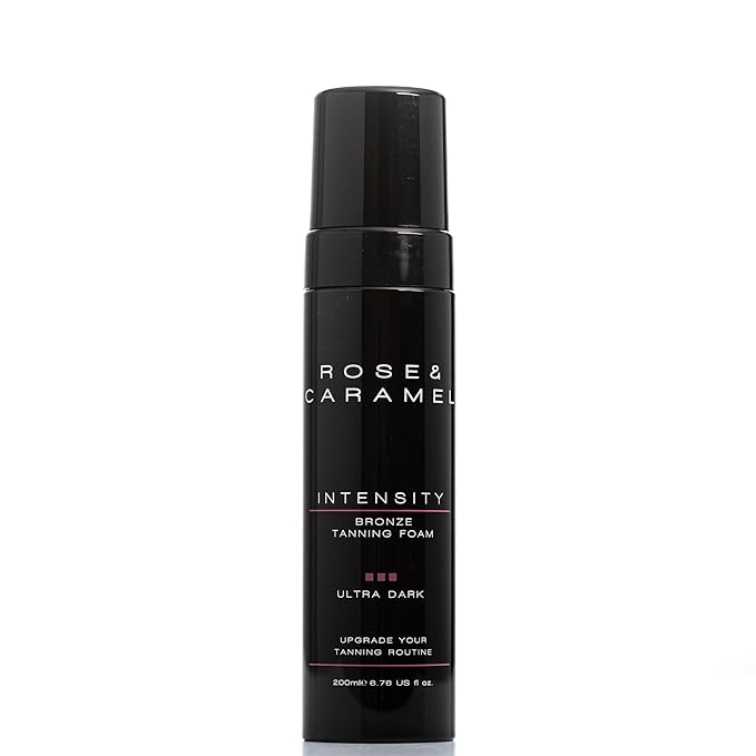 Rose & Caramel Intensity Ultra Dark Bronzed Self-Tanning Mousse – Deep Bronze, Sunless Tanner, Hydrating & Long-Lasting, Streak-Free, (3.38 Fl Oz) 200ml