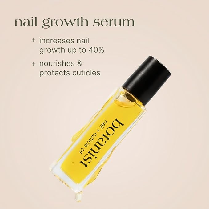 Botanist Nail Rescue Kit | Nail Strengthening Polish + Growth Serum | Grow and Strengthen Nails Damaged from Acrylics, Dip, and Gel Manicures | Non-Toxic, 84% Plant Based, 21-Free & Vegan (Rose)