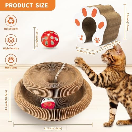 Magnetic Reversible Cat Scratcher Cardboard Toys