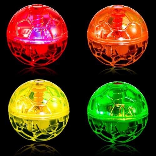 Frienda 4 Pcs Light up Cat Ball LED Motion Ghost Hunting Cat Ball, Classic