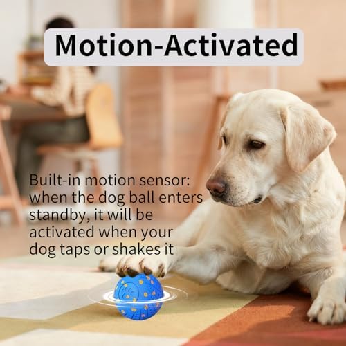 2-in-1 Interactive Dog Ball Toy for Aggressive Chewers, Automatic Moving & Bouncing E-TPU Dog Ball, 3 Modes Smart Pet Toy with Motion Sensor